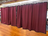 pair of 8x14 burgundy wood floor